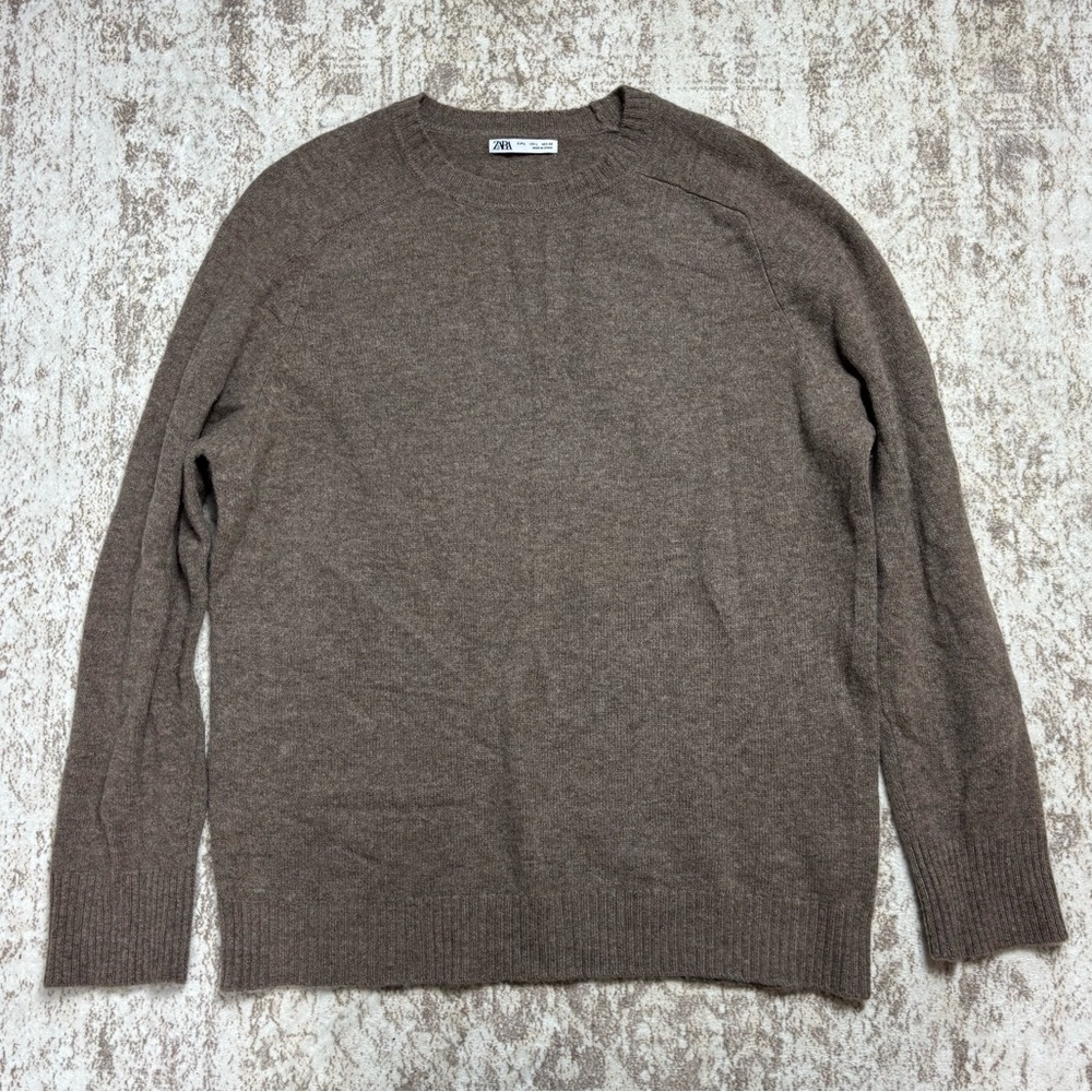 Zara Wool Cashmere Blend Crewneck Sweater Size L